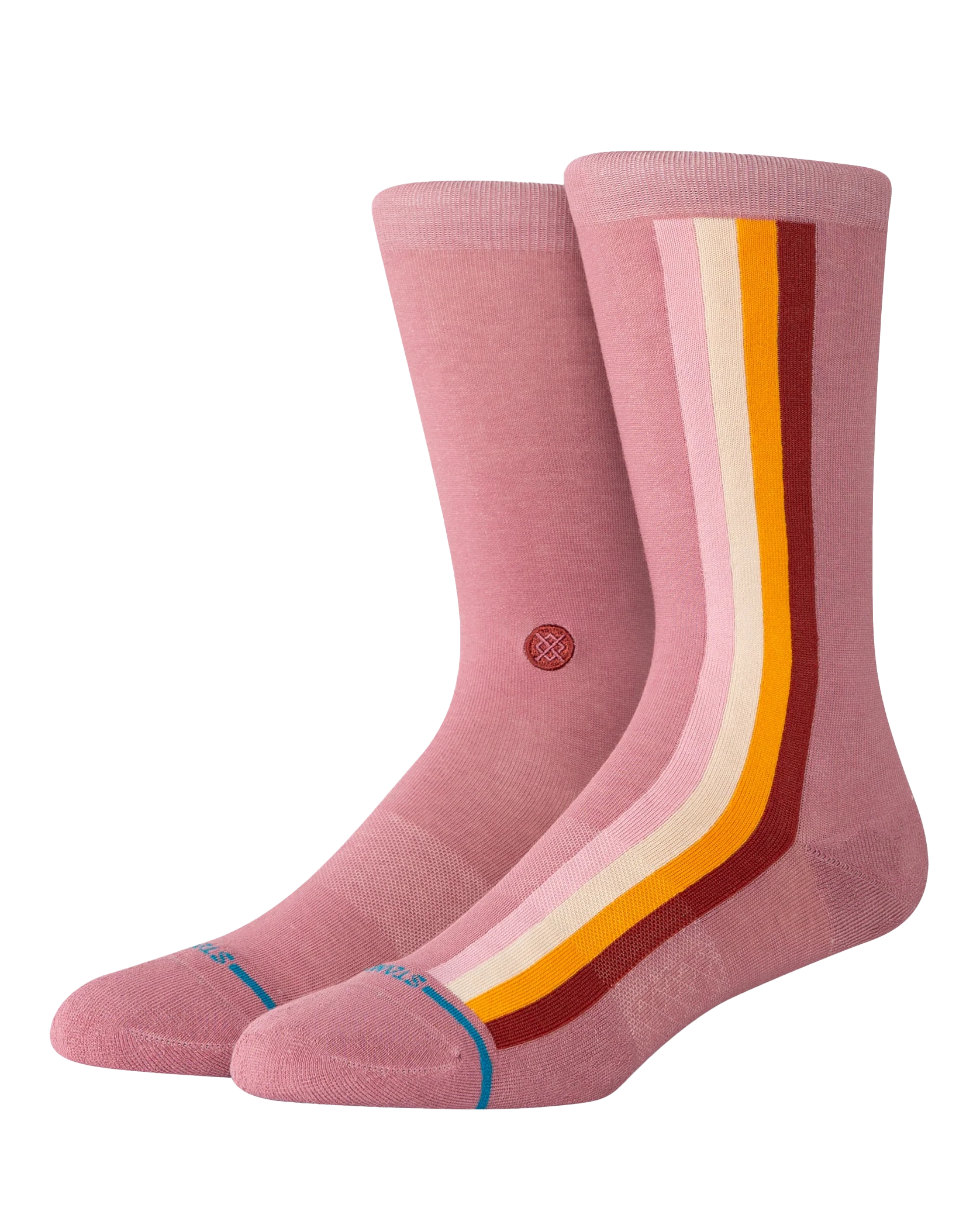Camino Crew Socks In Dusty Rose