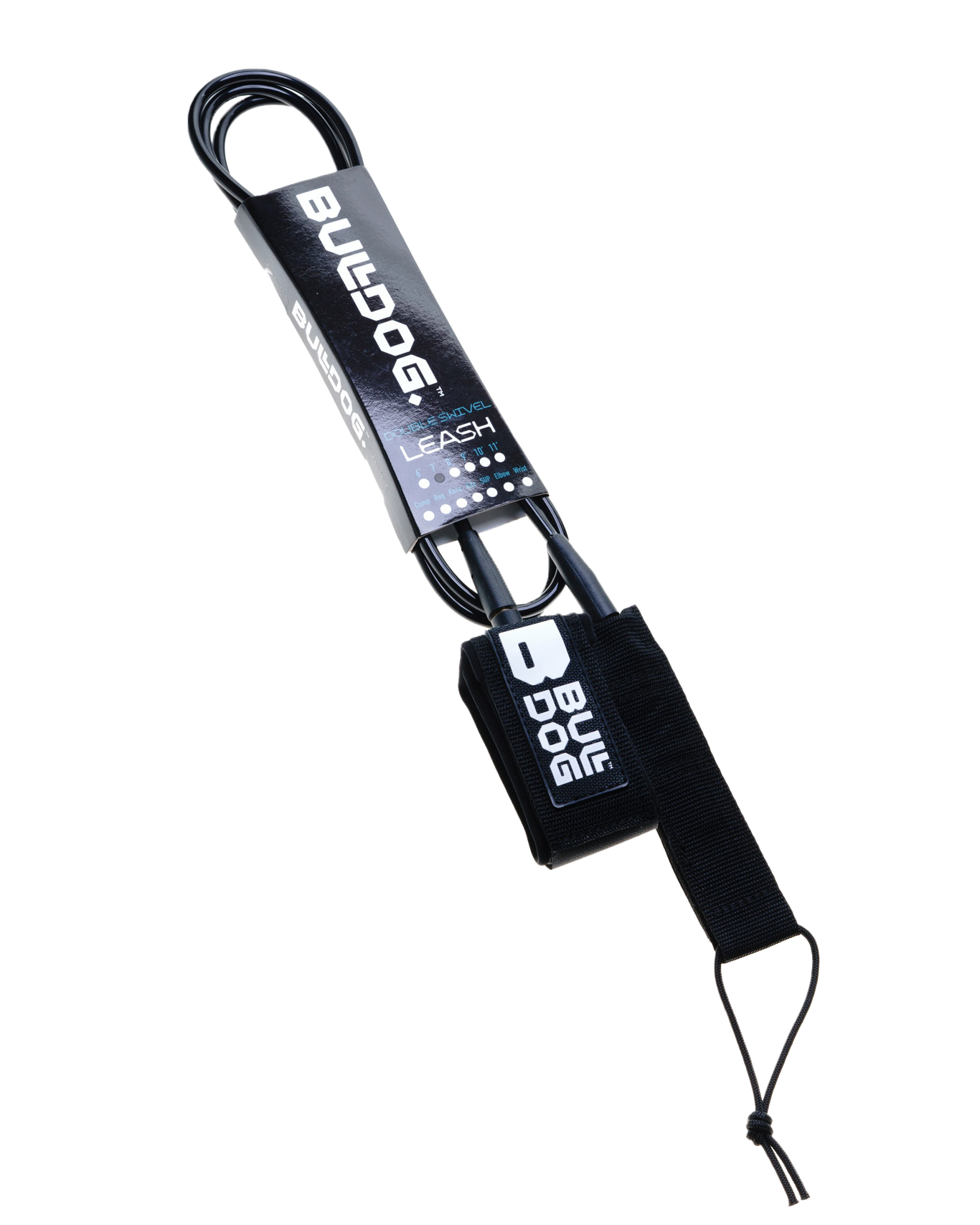 80 Surfboard Ankle Leash In BlackandWhite