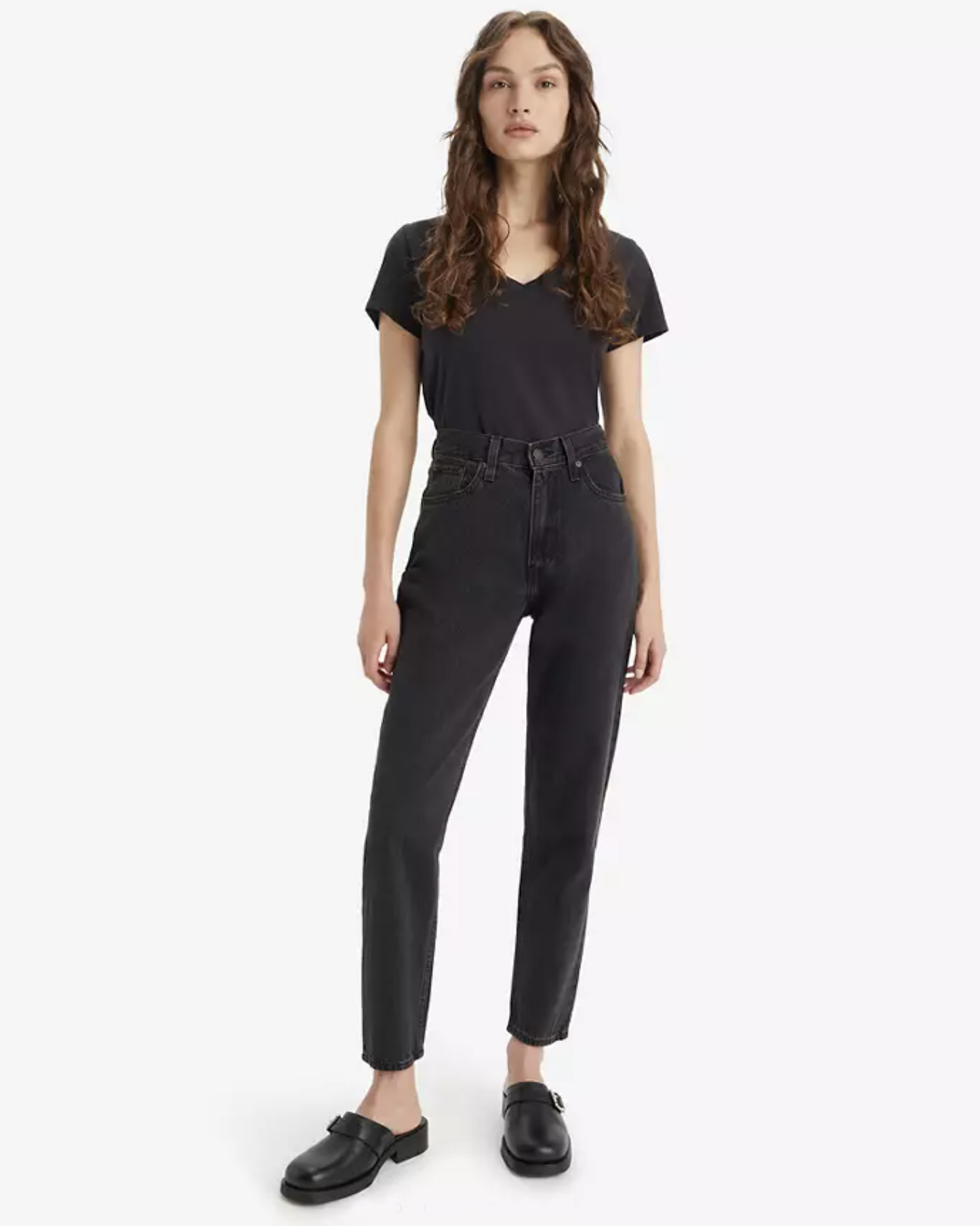 80s Mom Jeans In Black Stonewash