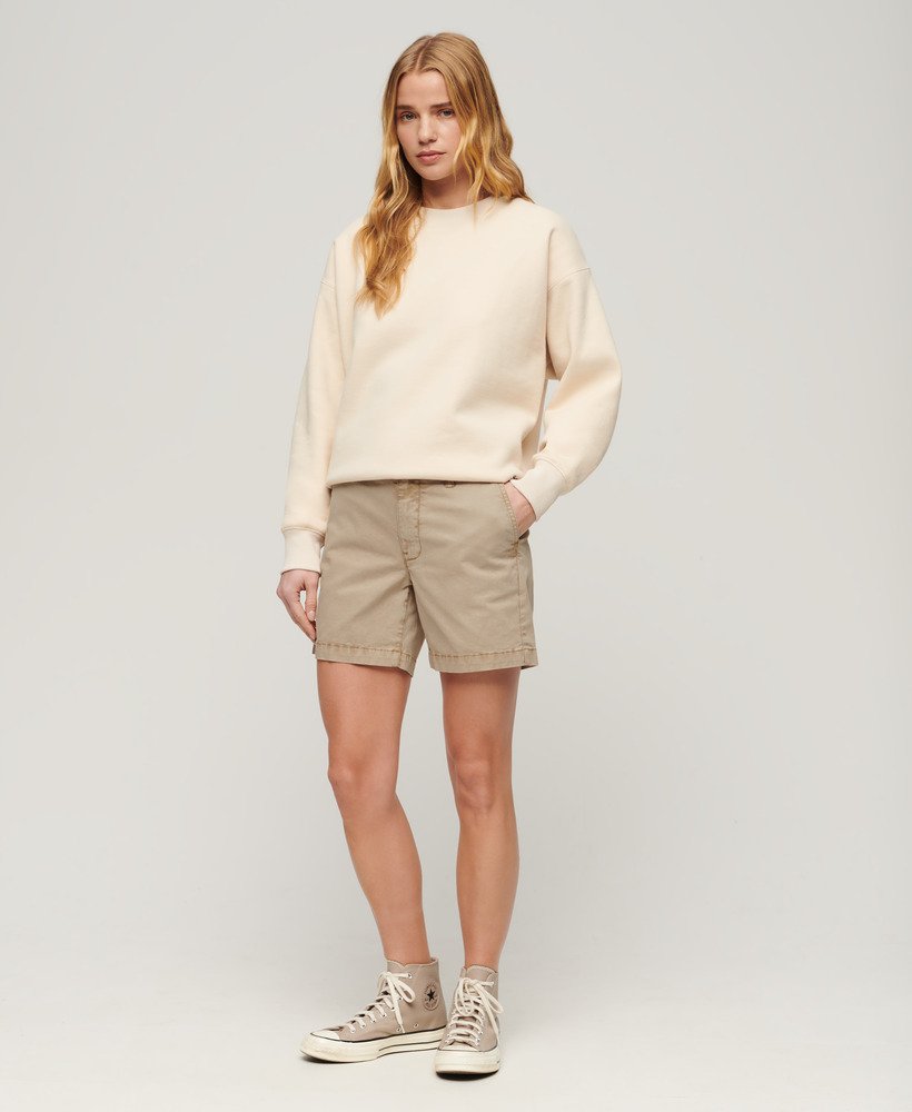 Classic Chino Walkshorts In Stonewash Taupe Brown