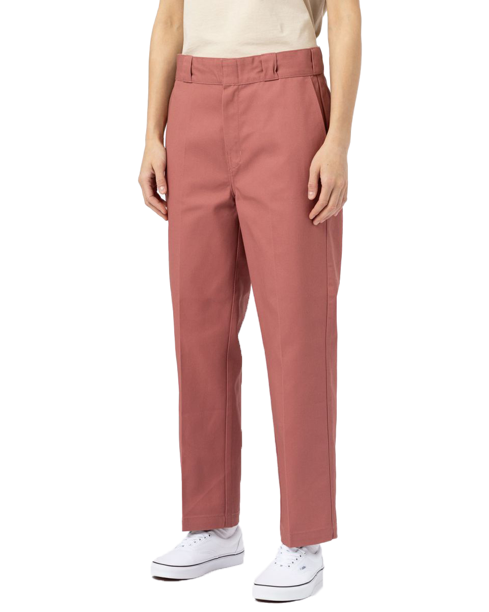 874 Cropped Trousers In Whitered Rose