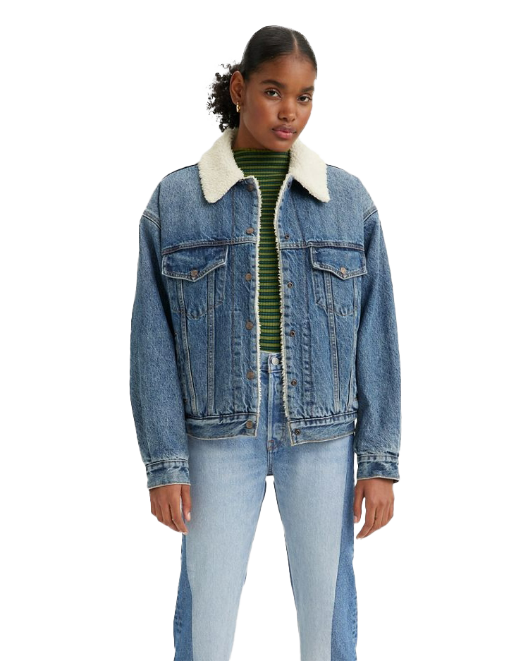 90s Trucker Jacket In Medium Indigo Worn In