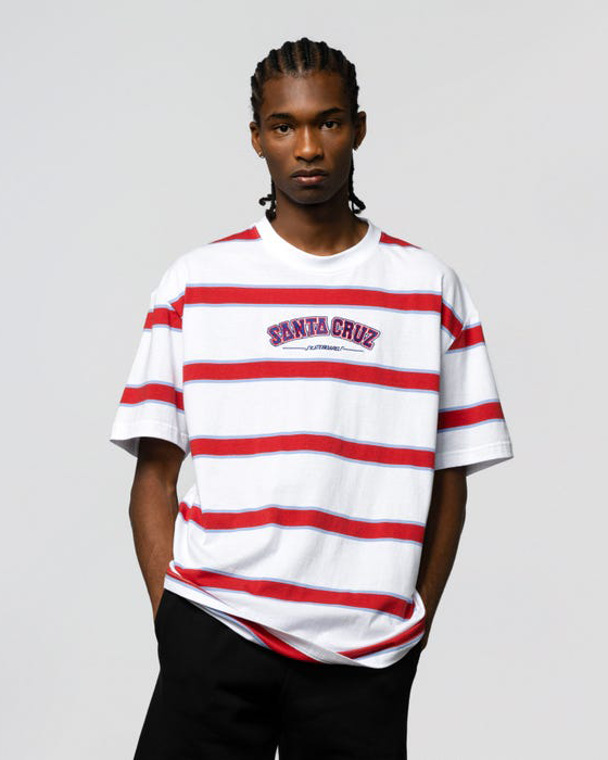 Collegiate Stripe T-shirt In White