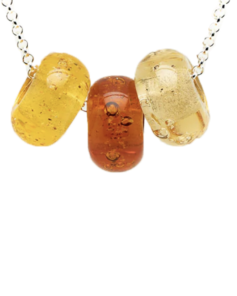 Cornish Coast Trio Necklace In Sand