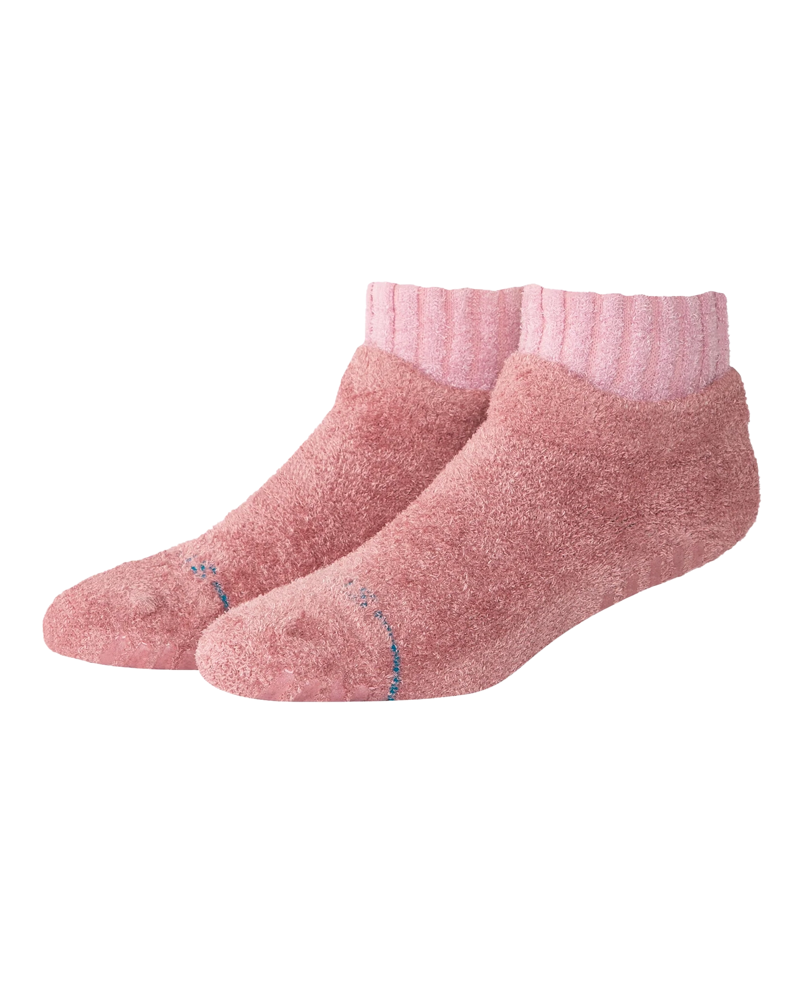 Cozy Slipper Socks In Dusty Rose