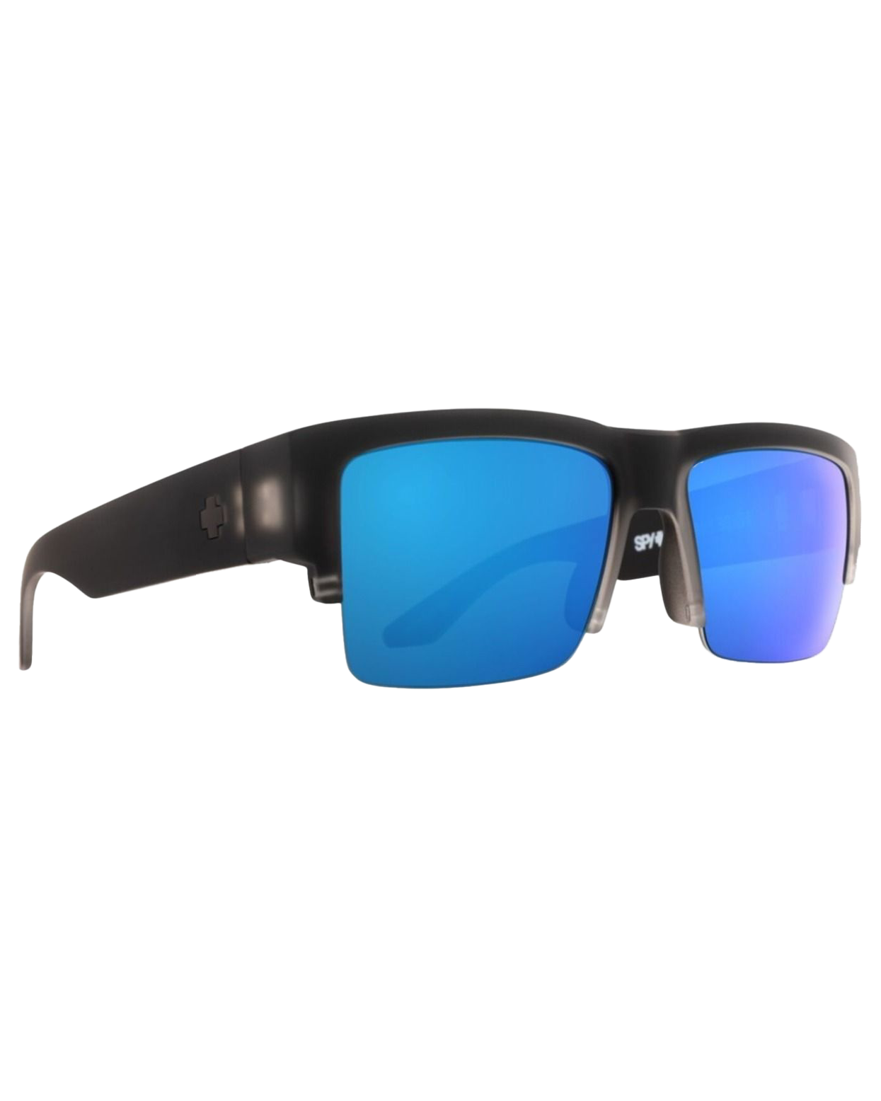 Cyrus 5050 Sunglasses In Matte Black IceandHd Plus Grey Dark Blue Spectra Mirror