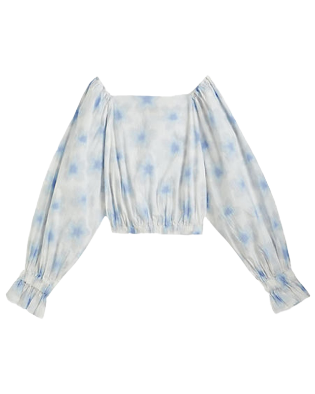 Daphne Scrunchie Top In Starburst Cool Dusk