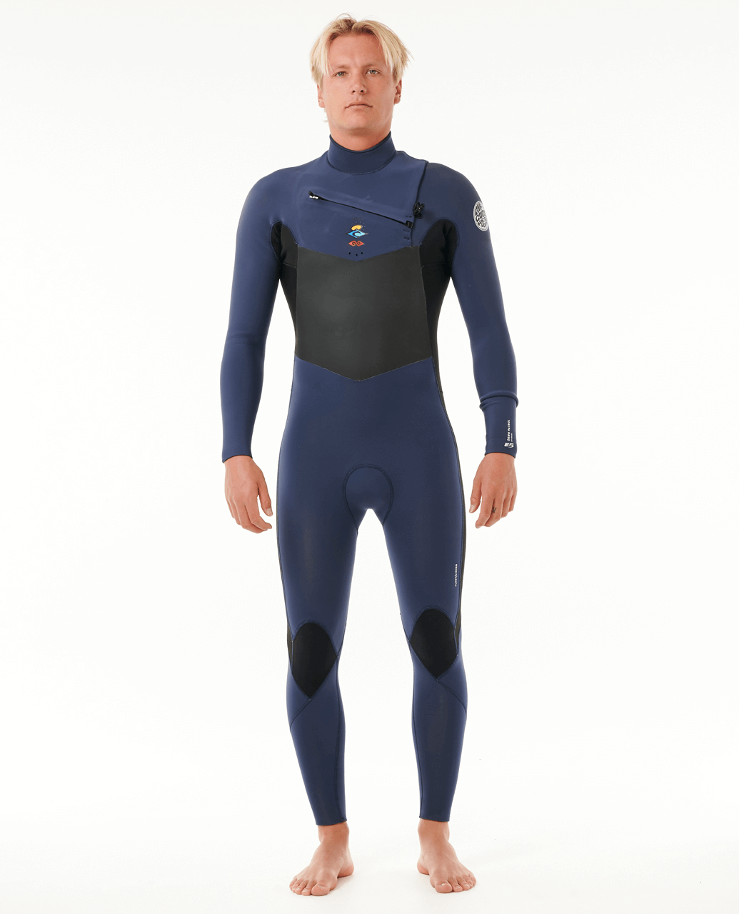Dawn Patrol 4/3mm Chest Zip Wetsuit In Dark Navy