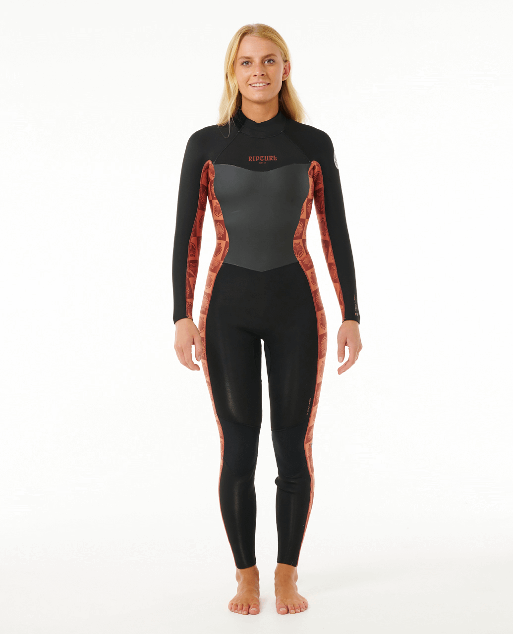 Dawn Patrol 5/3mm Back Zip Wetsuit In Rust