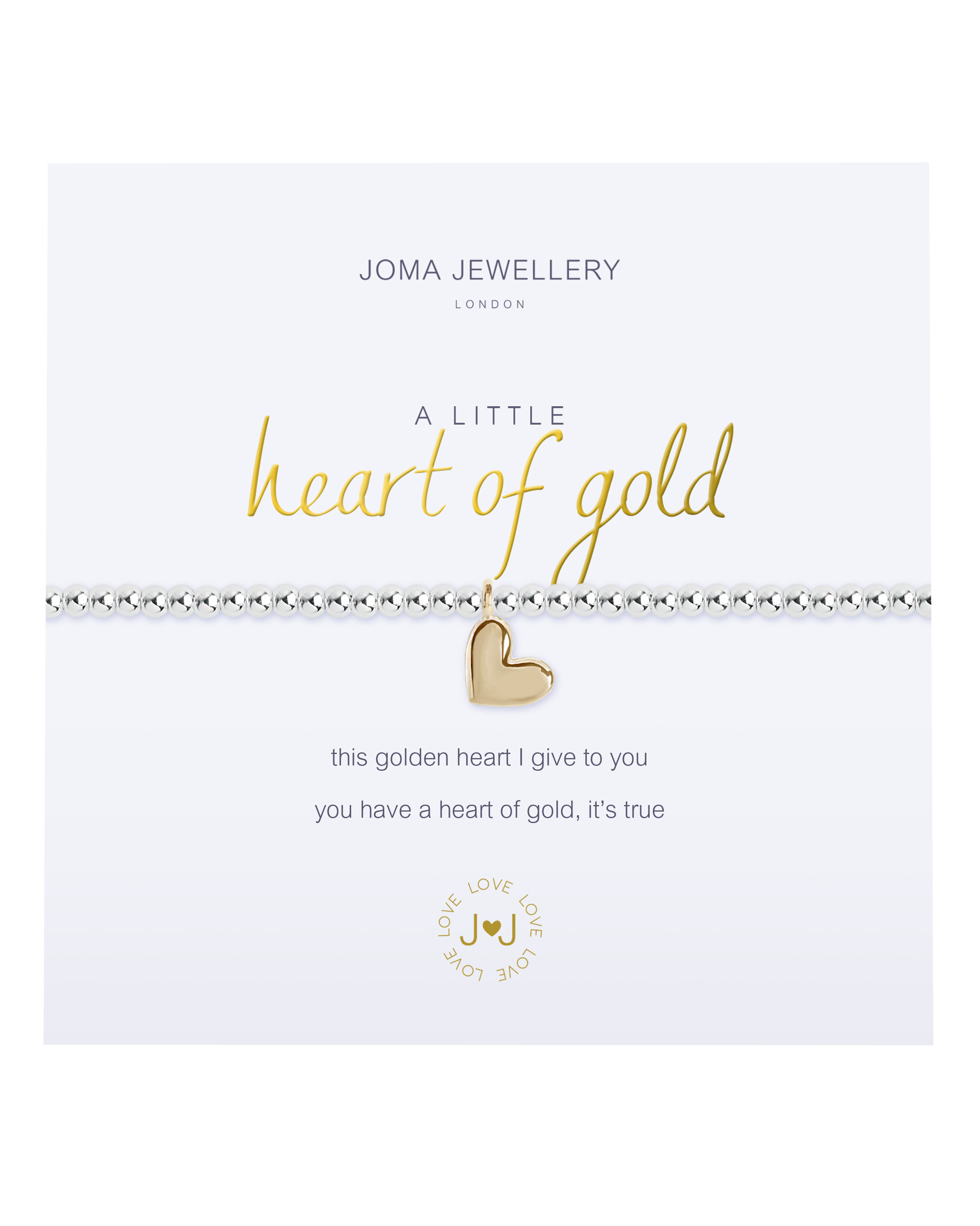 A Little Heart Of Gold Bracelet In Silver