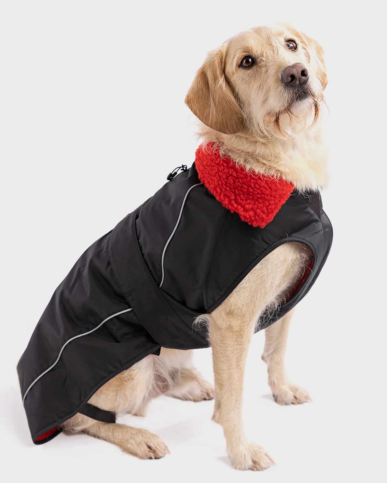 Dog Dryrobe In BlackandRed