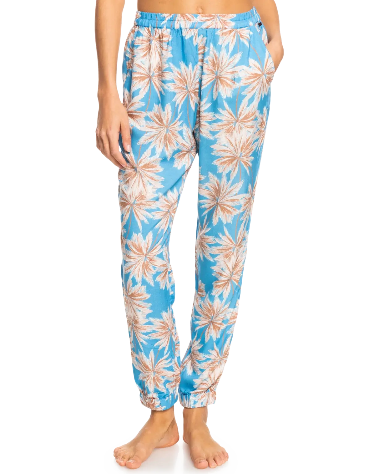 Easy Peasy Joggers In Azure Blue Palm Island