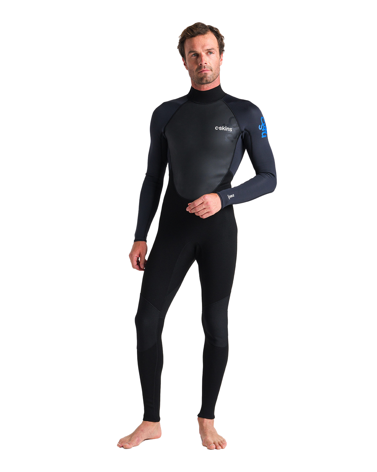 Element 3/2mm Back Zip Wetsuit In Black  AnthraciteandCyan