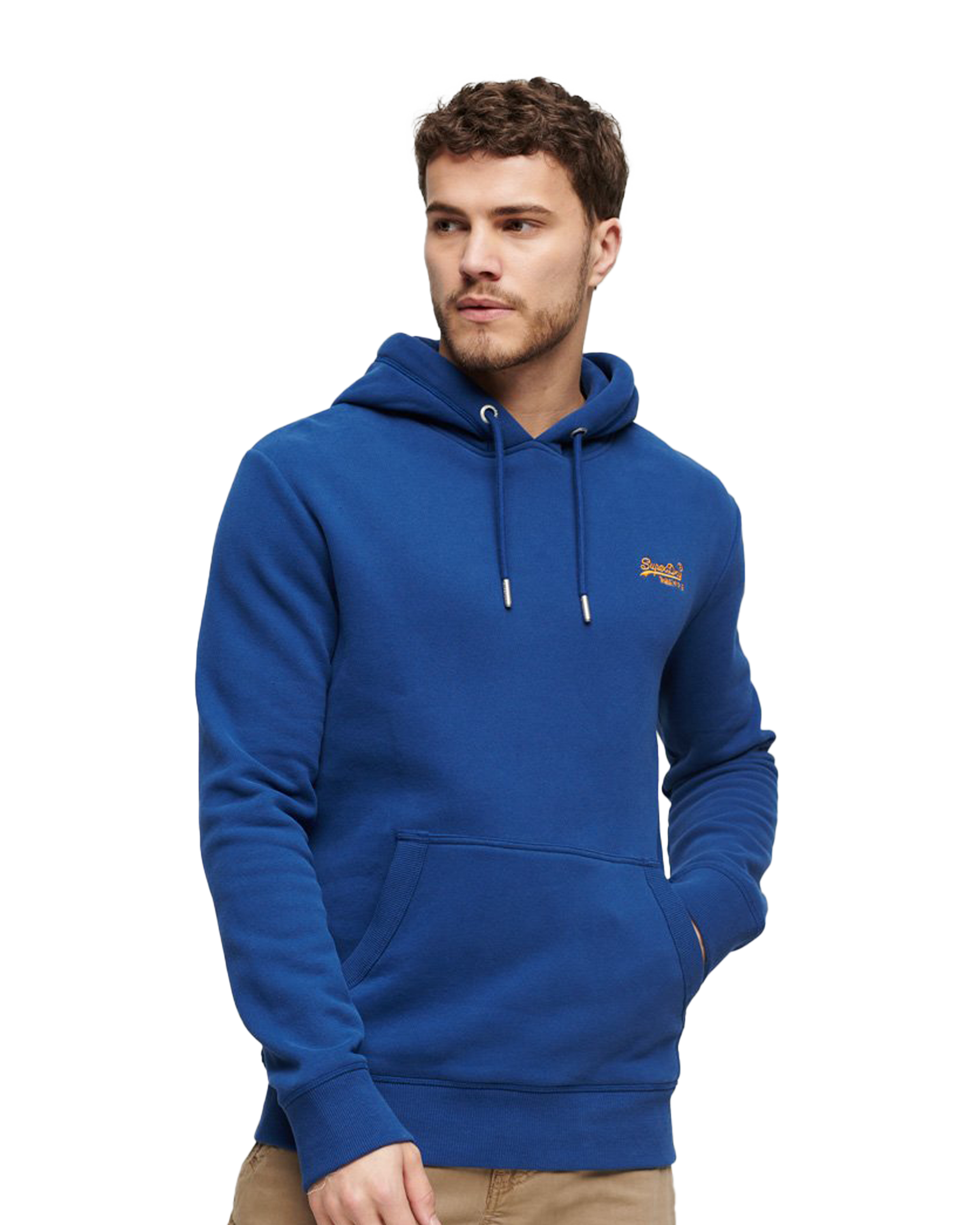 Essential Logo Hoodie In Pilot Mid Blue