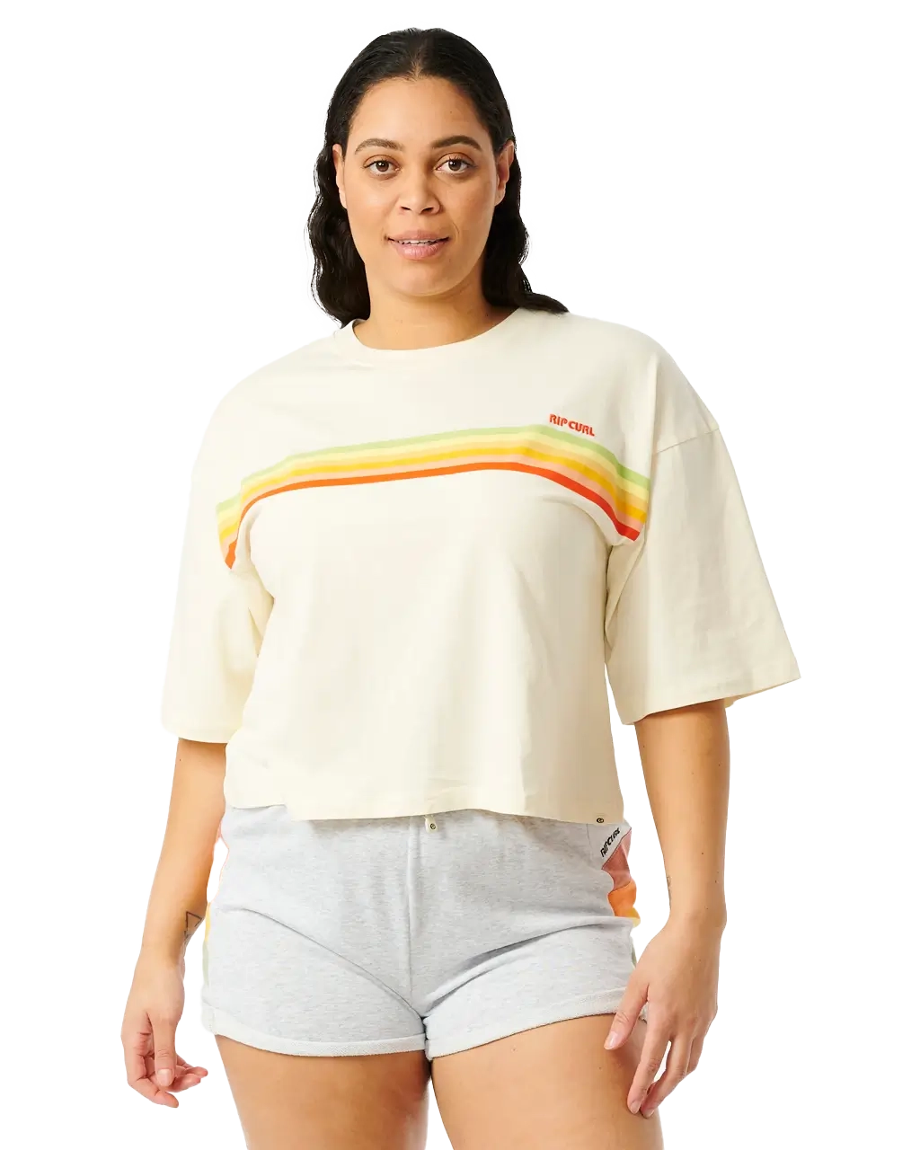 Eventide Heritage Crop T-shirt In Bone