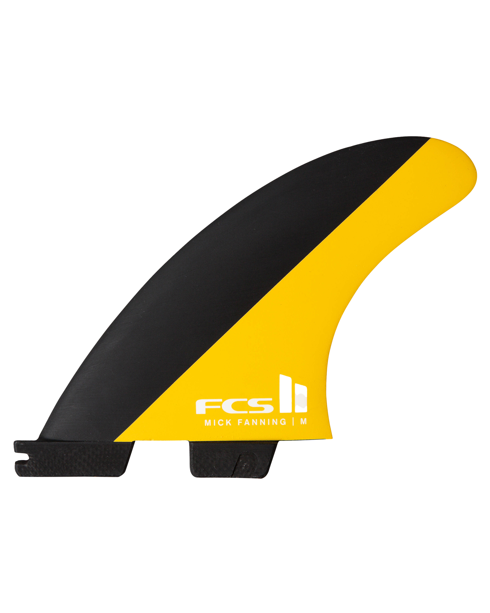 Fcs Ii Mick Fanning Pc Tri Surfboard Fins In BlackandMango