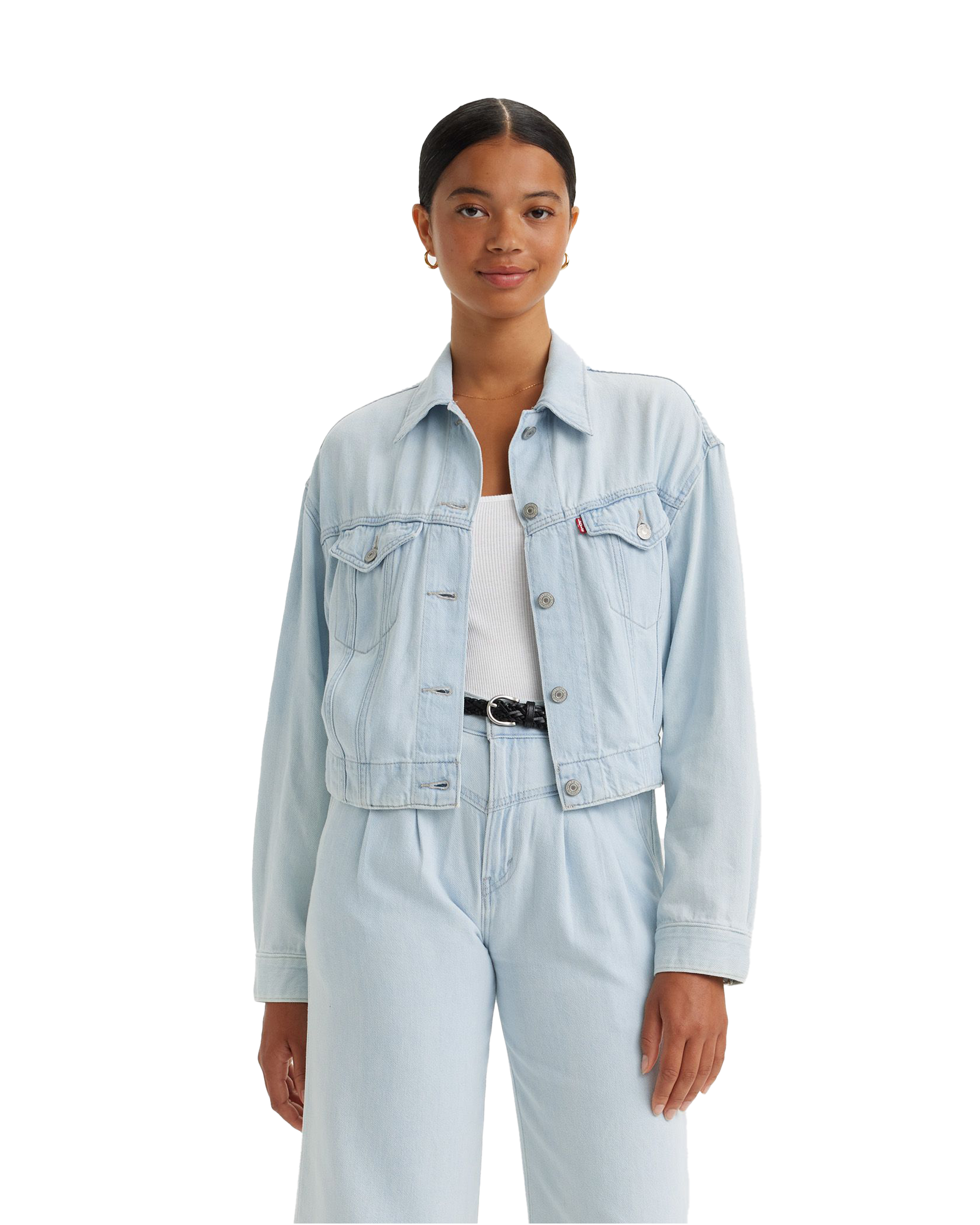 Featherweight Trucker Jacket In Poole Party