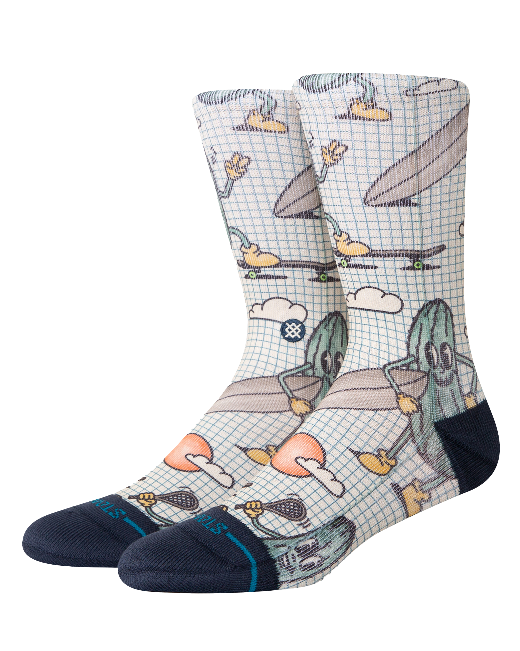 Feeling Pickled Crew Socks In Cream