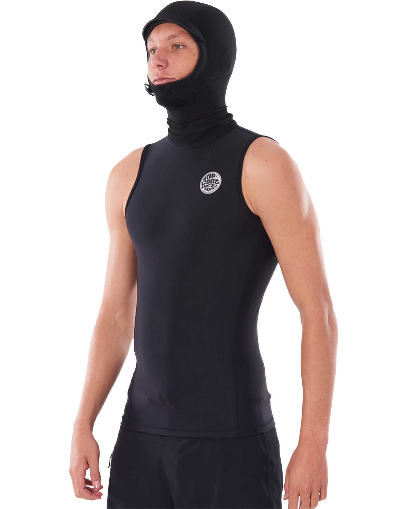 Flashbomb Hooded Polypro Thermal Rash Vest In Black