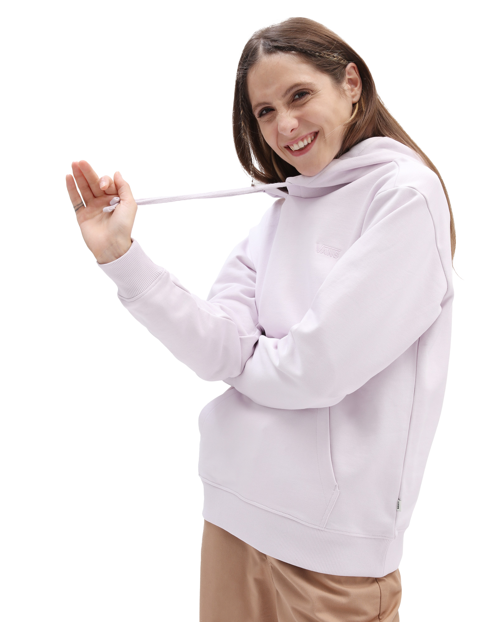 Flying V Bff Hoodie In Lavender Fog