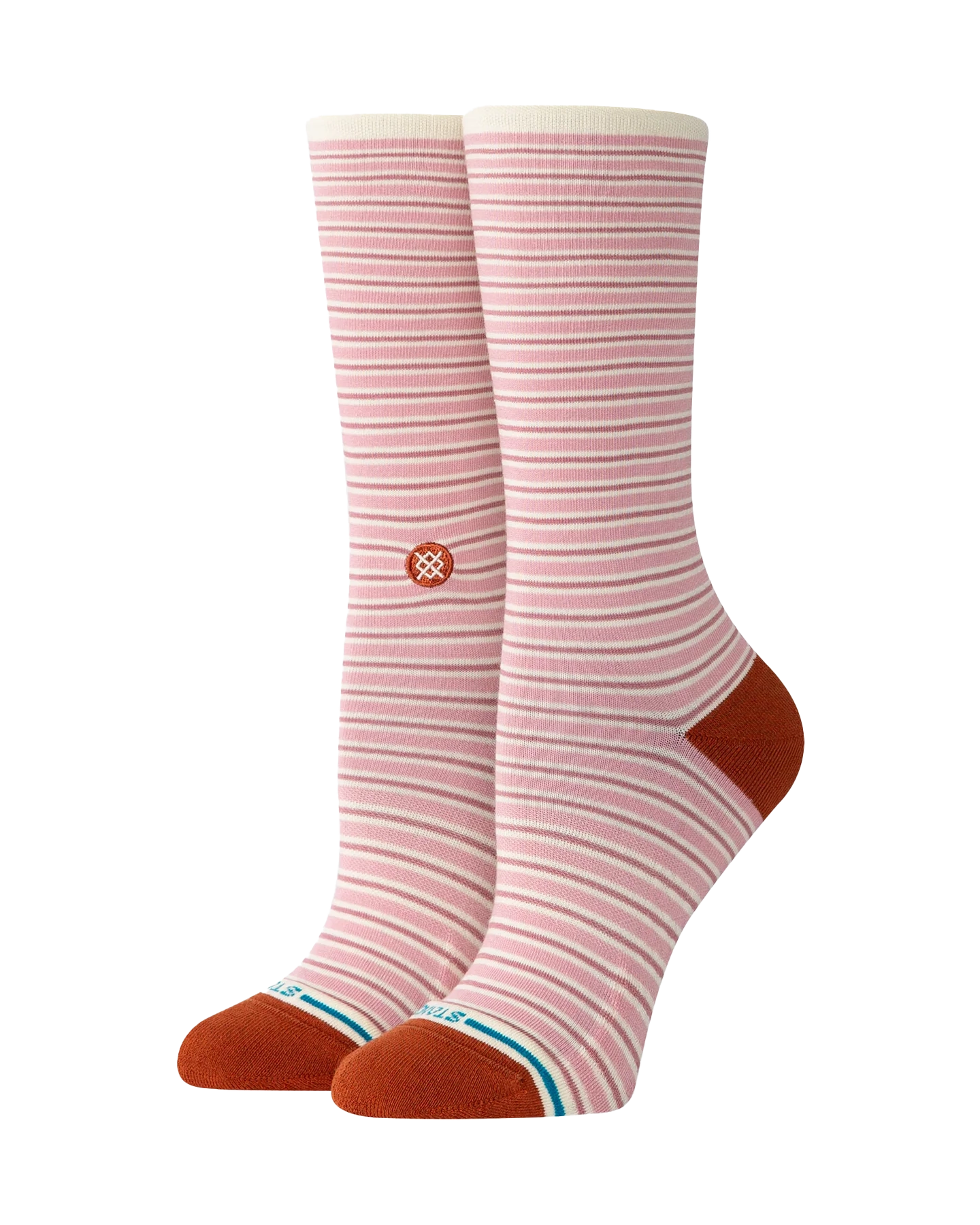 Fortune Crew Socks In Dusty Rose