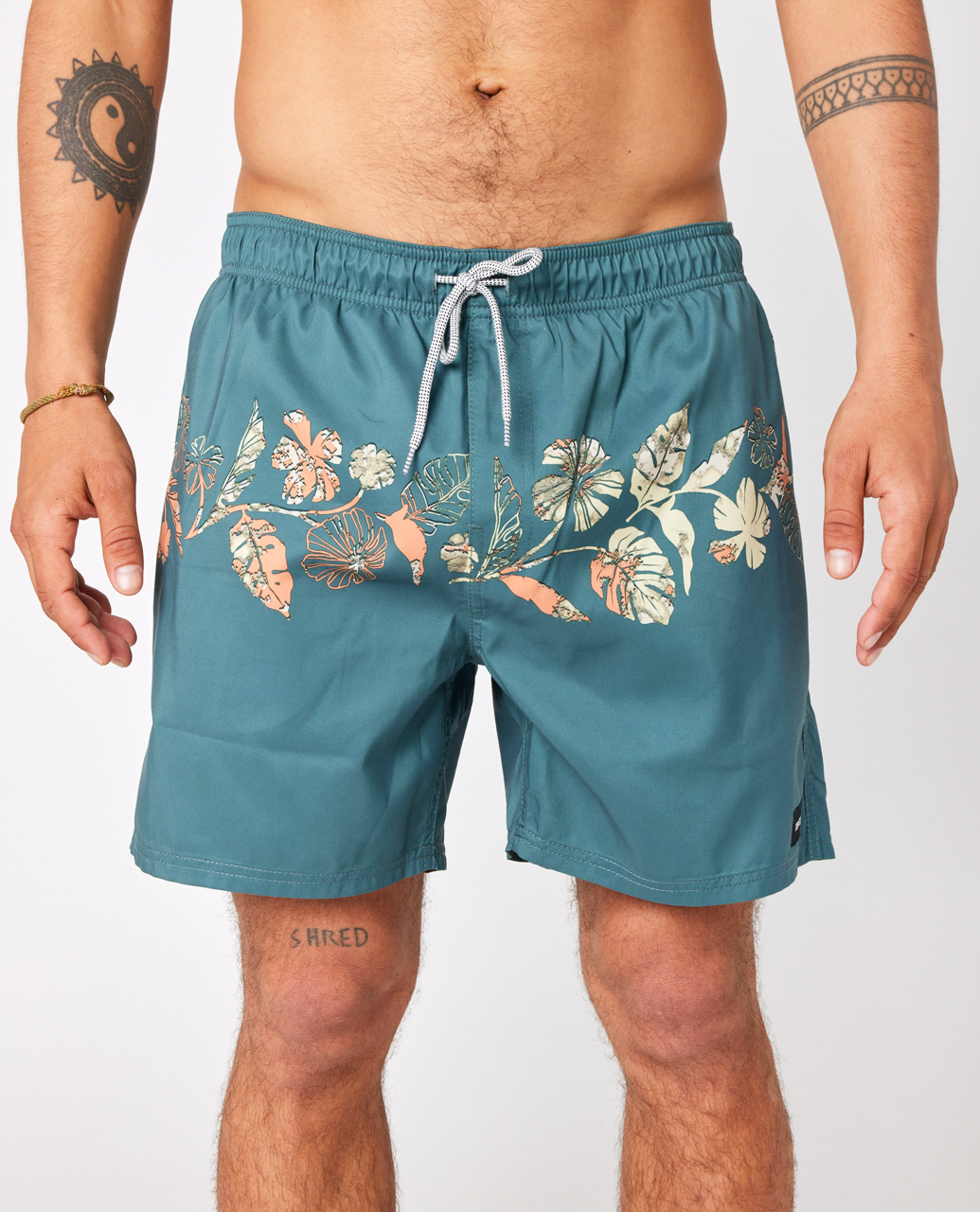 Framed Volley Shorts In Bluestone