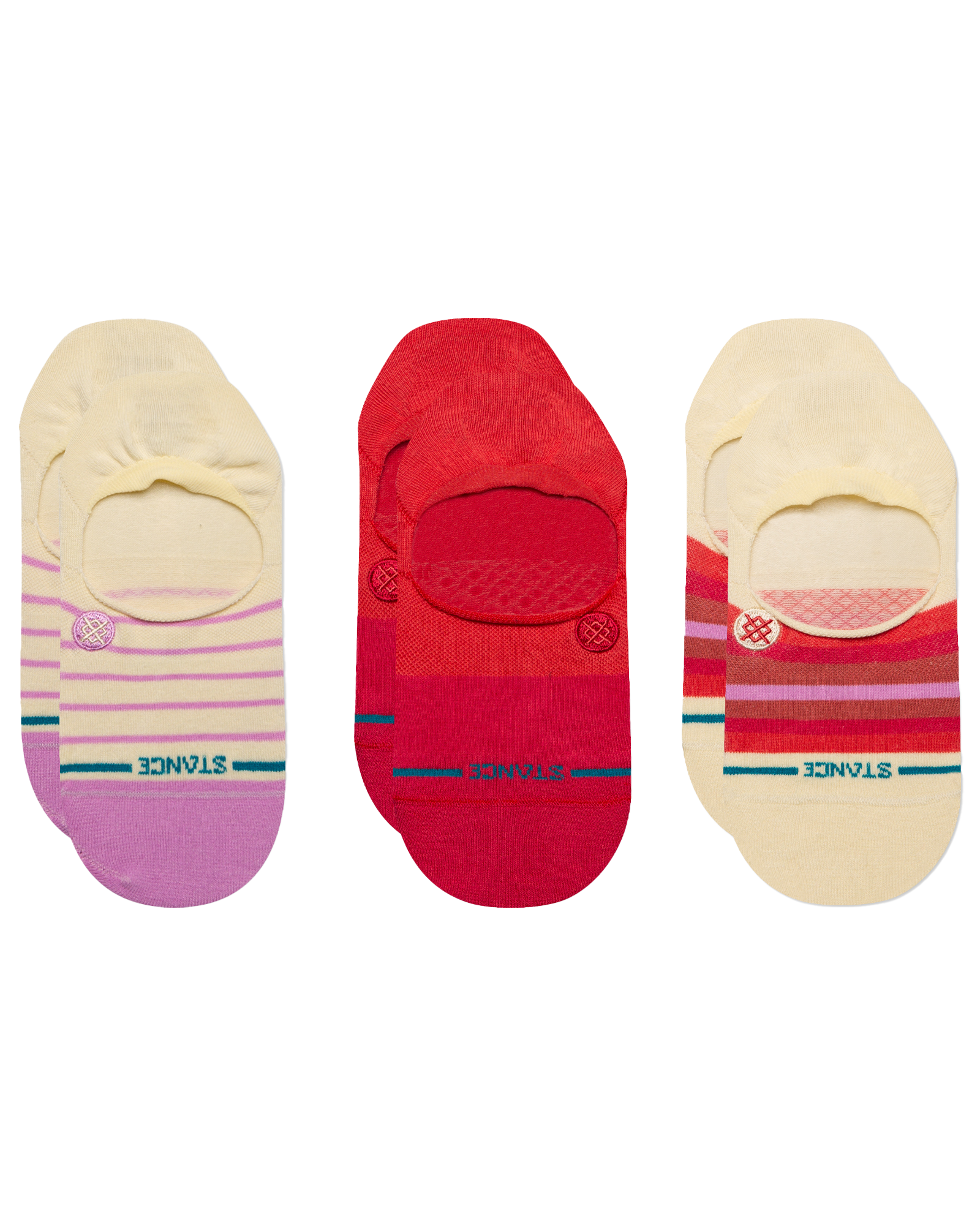 Fullfilled No Show Socks (3 Pack) In Pink