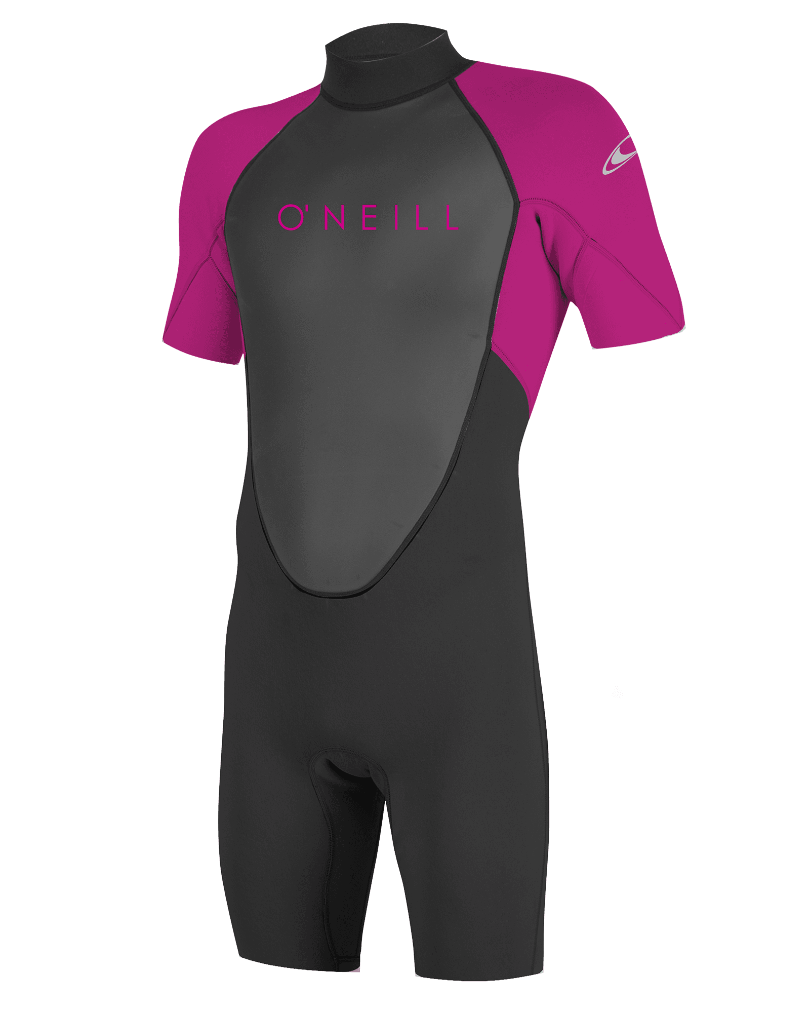 Girls Reactor-2 2mm Back Zip Shorty Wetsuit In BlackandBerry
