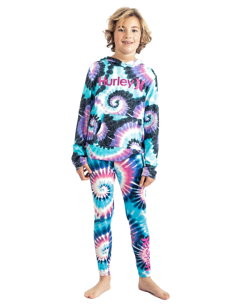 Girls Soft Hacci Hoodie In Tie Dye