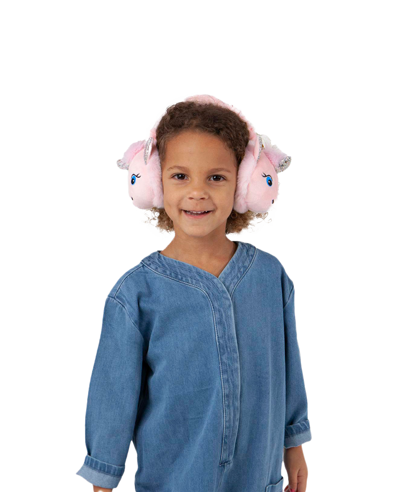 Girls Unicorna Earmuffs In Pink