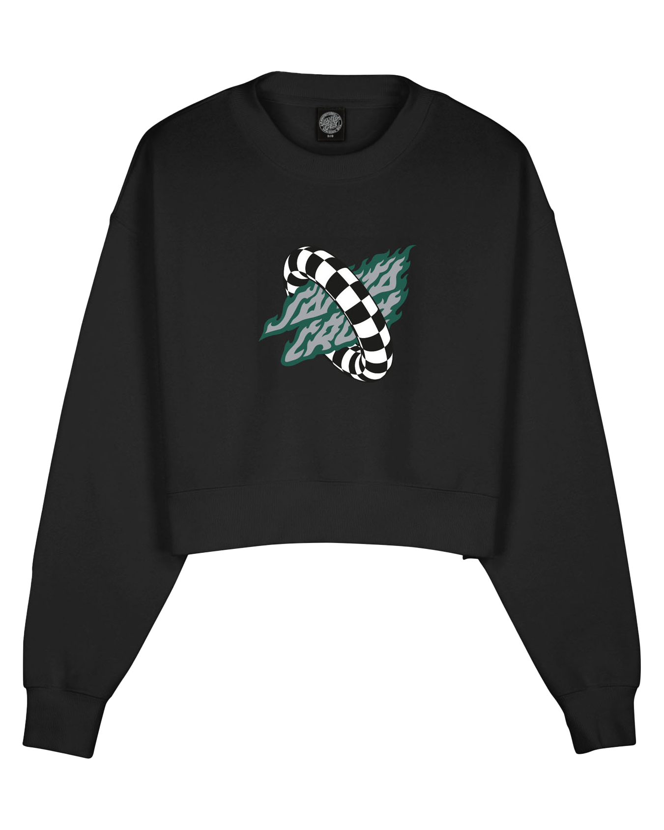 Goal Flame Front Sweatshirt In Black Wash
