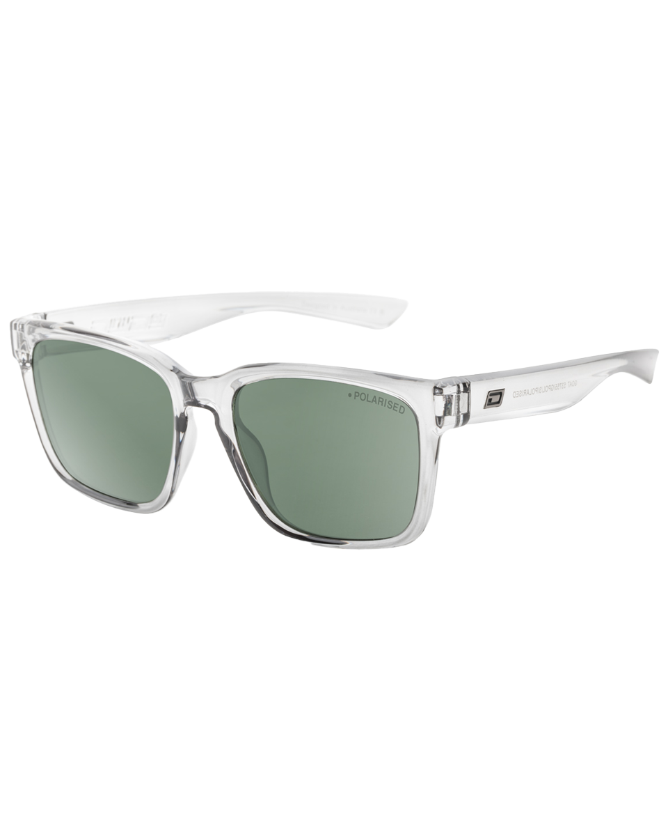 Goat Polarised Sunglasses In Crystal GreyandGreen