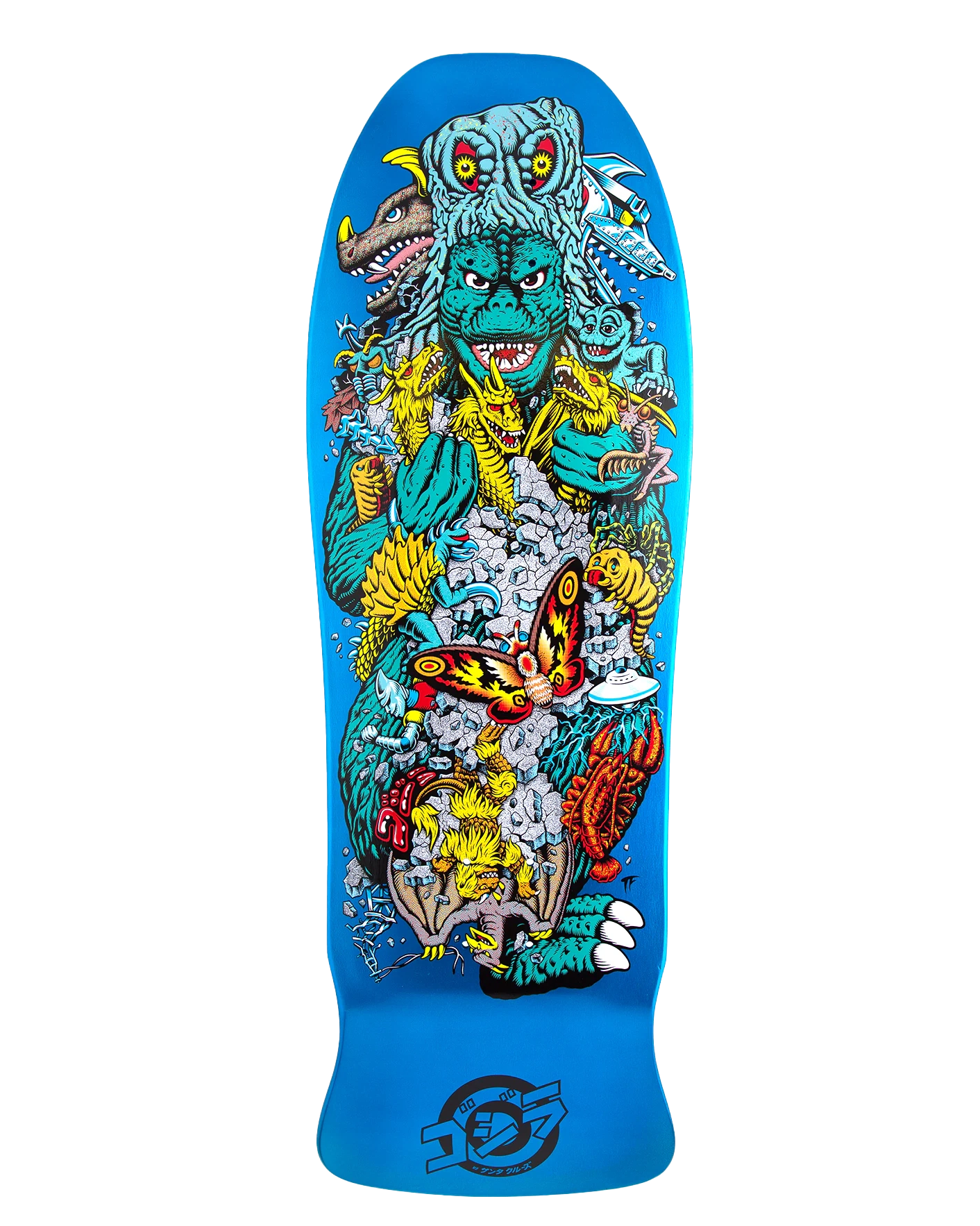 Godzilla Kaiju Roskopp 10.12 Skateboard Deck In Blue