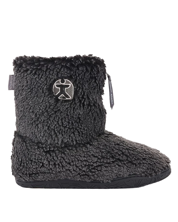 Gosling Snow Tipped Sherpa Slipper Boots In Washed Black