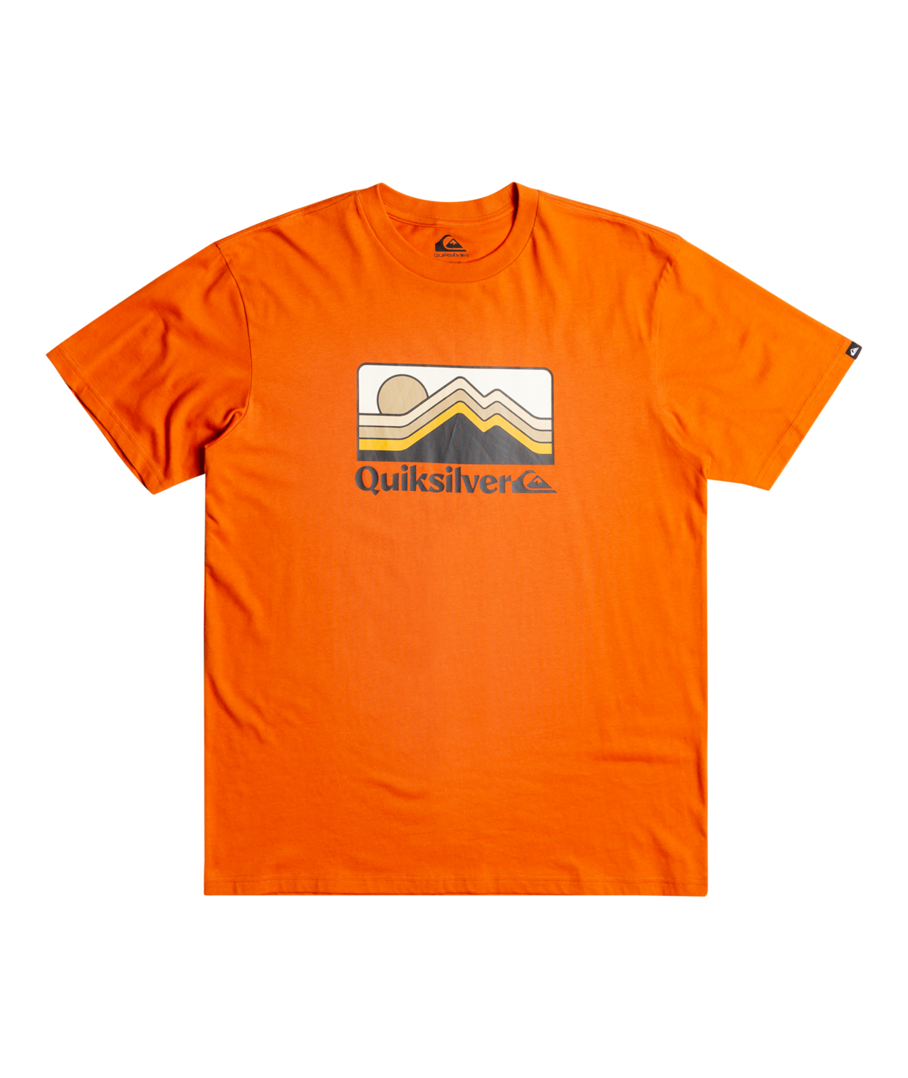 Gradient Mountains T-shirt In Gold Flame