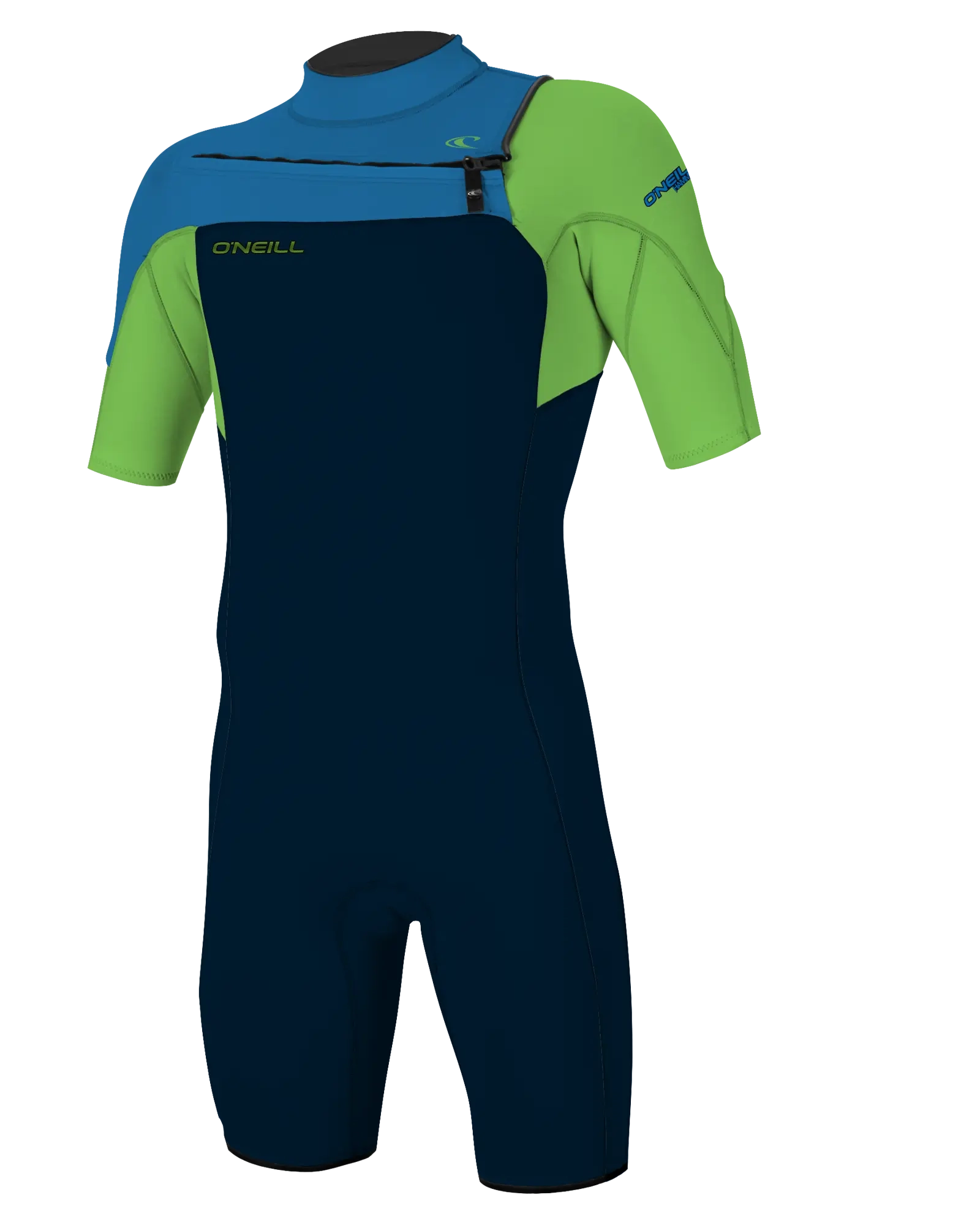 Hammer 2mm Chest Zip Shorty Wetsuit In Abyss  DaygloandOcean