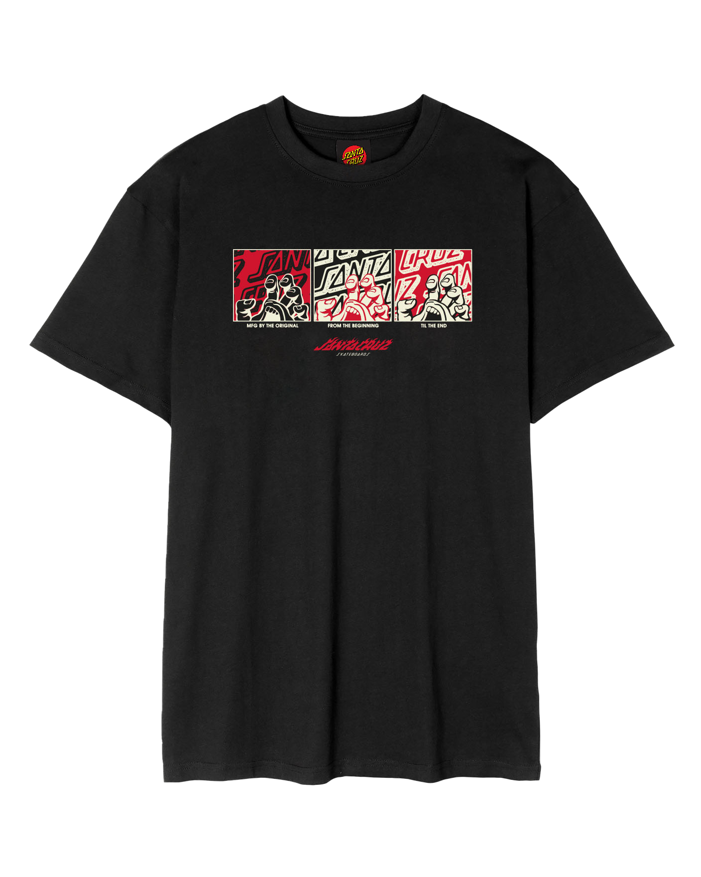 Handled Front T-shirt In Black