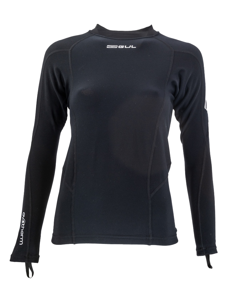 Junior Evotherm Thermal Long Sleeve Rash Vest In Black