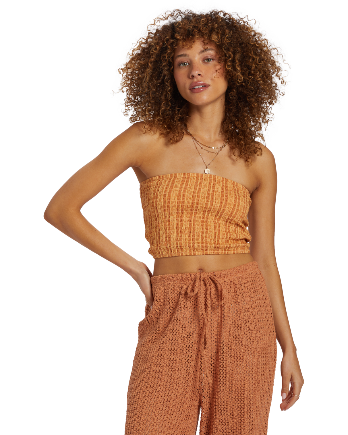 Keep It Simple Top In Peach Punch
