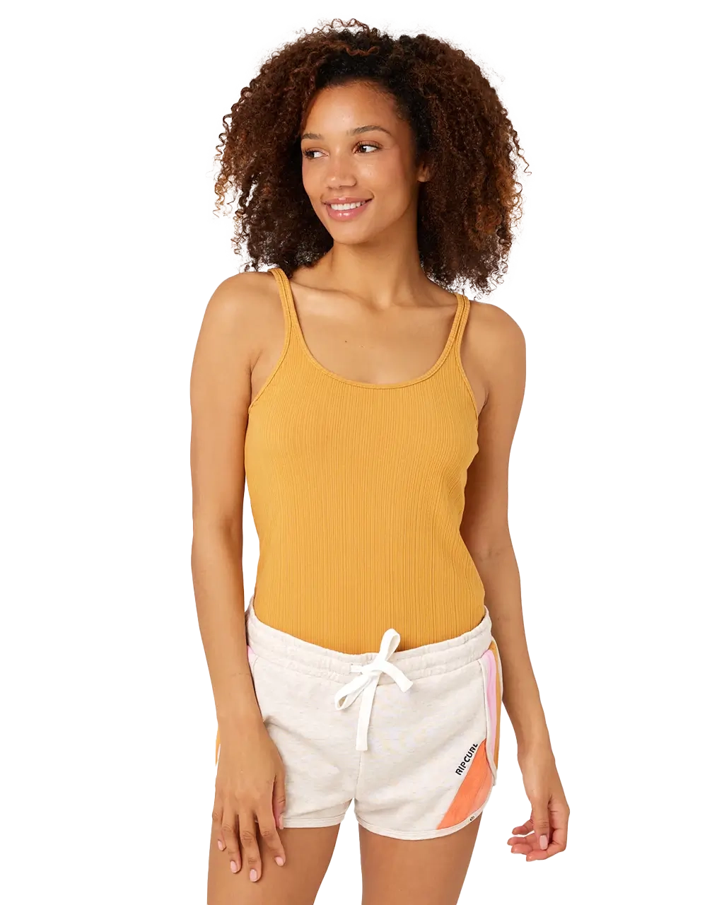 Amantea Rib Vest In Gold