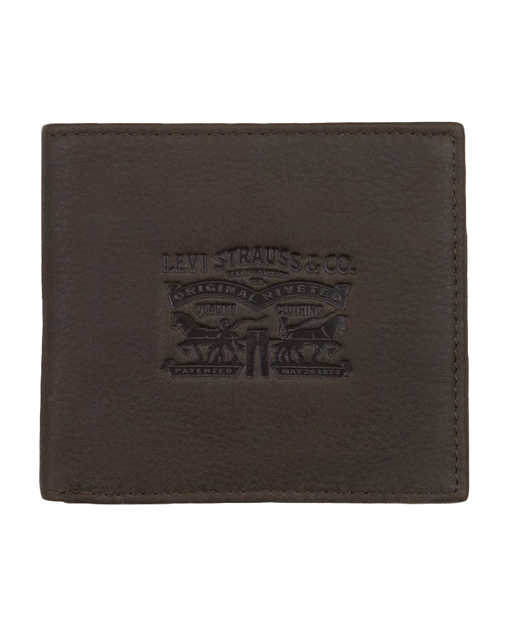 Levi Two Horse Wallet In Dark Brown