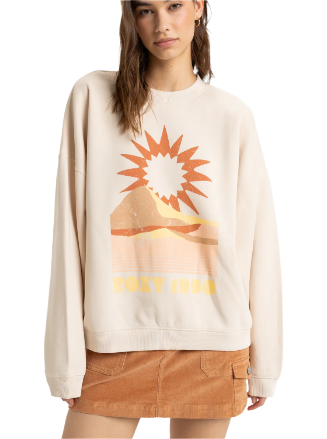 Lineup Oversized Crew Sweatshirt In Parchment