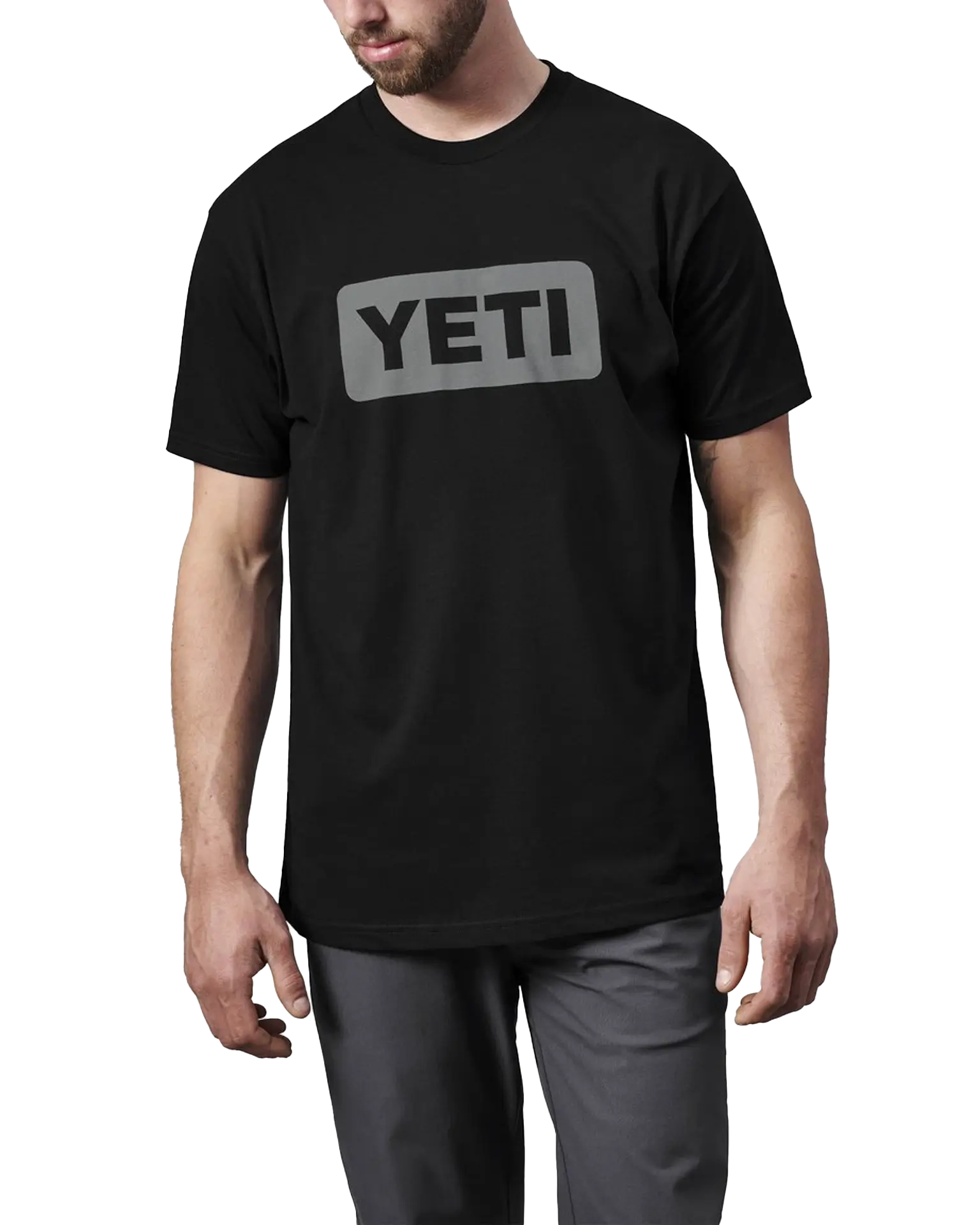 Logo Badge Premium T-shirt In BlackandGrey