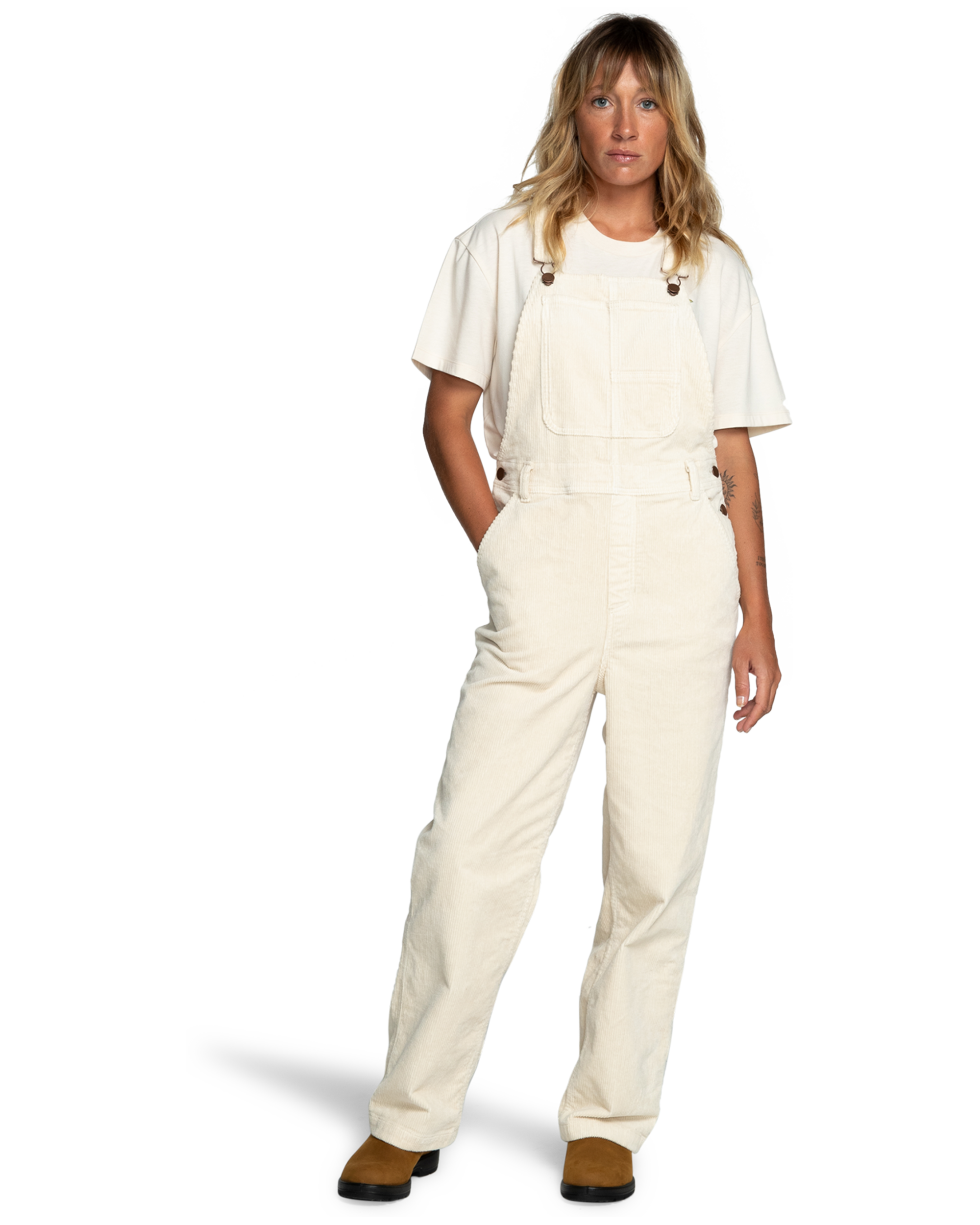 Looking For You Dungarees In Antique White