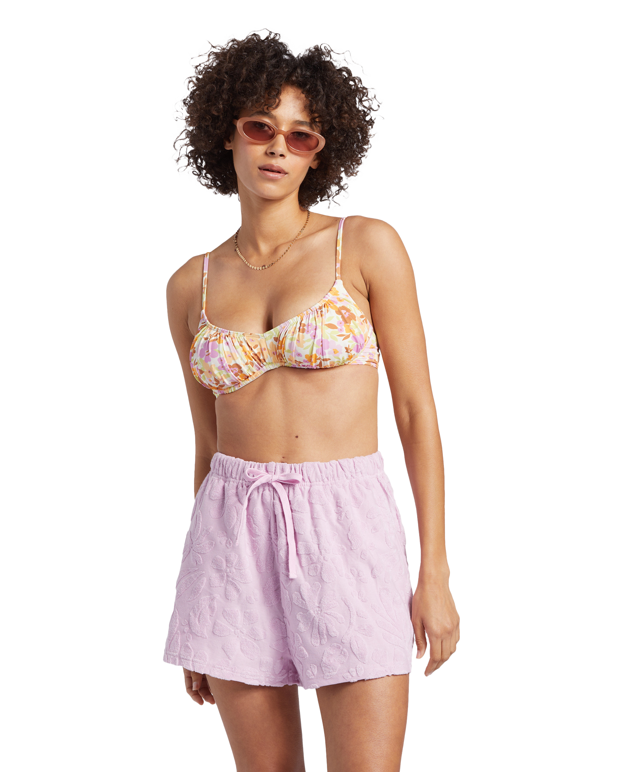 Loosen Up Shorts In Lilac Smoke
