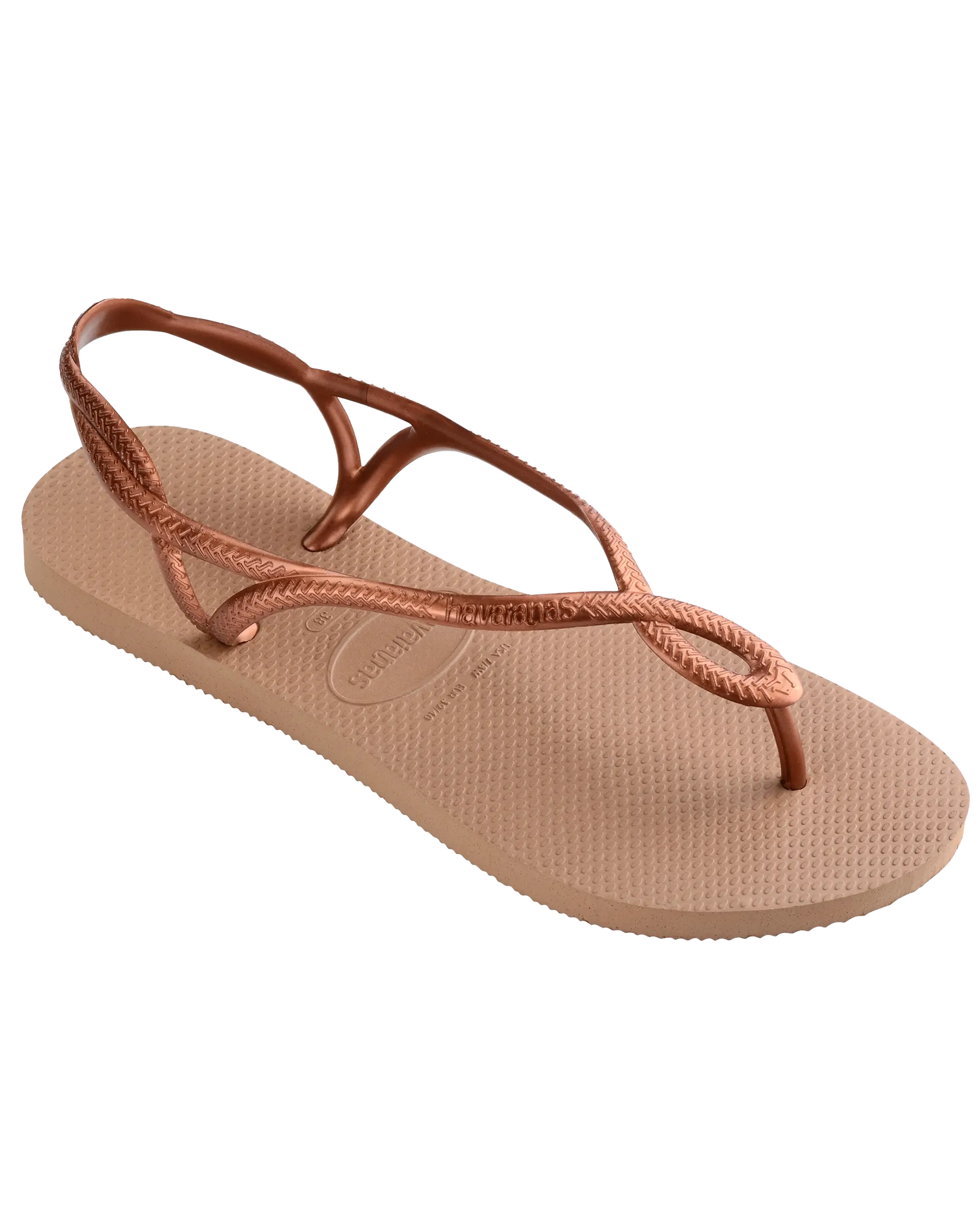 Luna Flip Flops In Rose Gold
