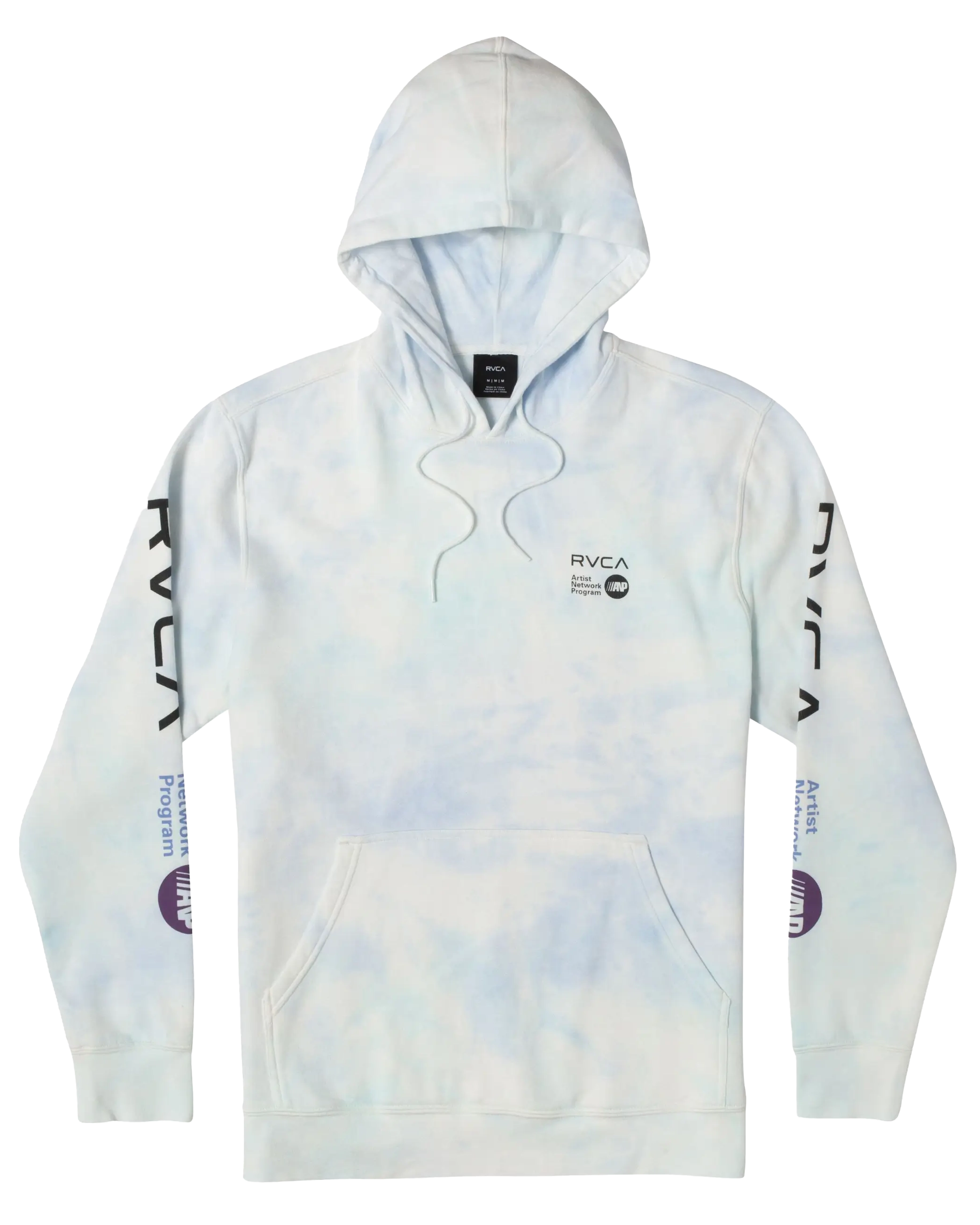 Anp Dye Hoodie In Blue Marble Tie Dye