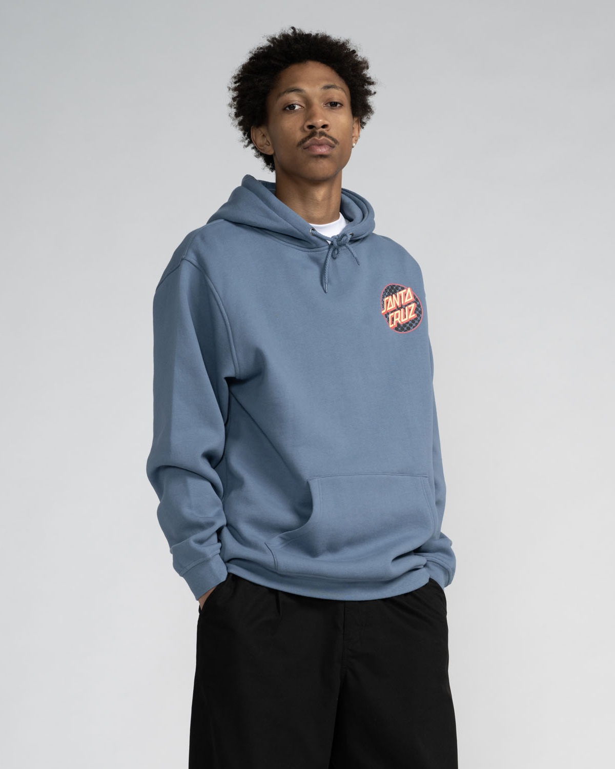 Meyer Freestyle Dot Hoodie In Dusty Blue