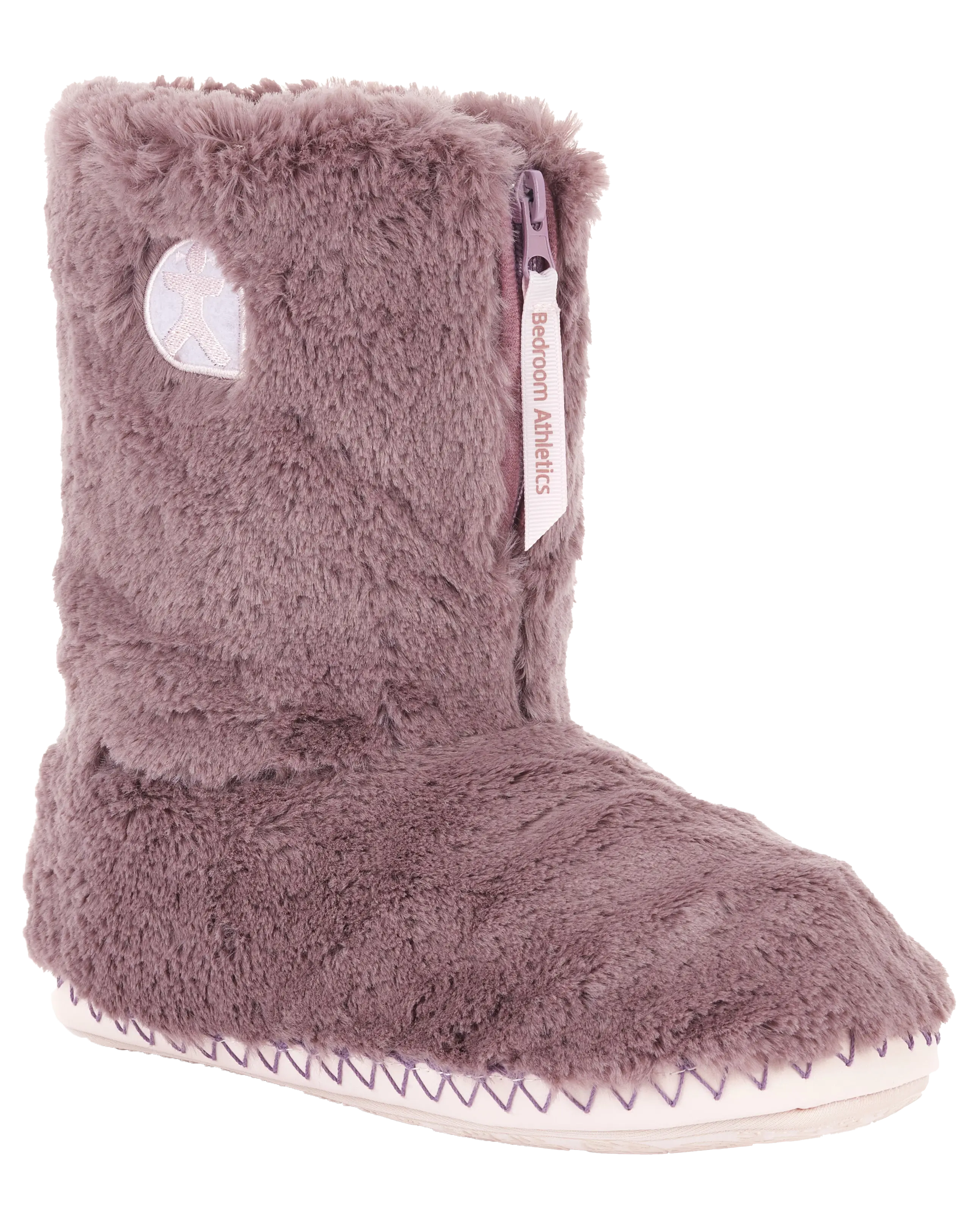 Monroe Faux Fur Slipper Boots In AquarelleandDusky Pink