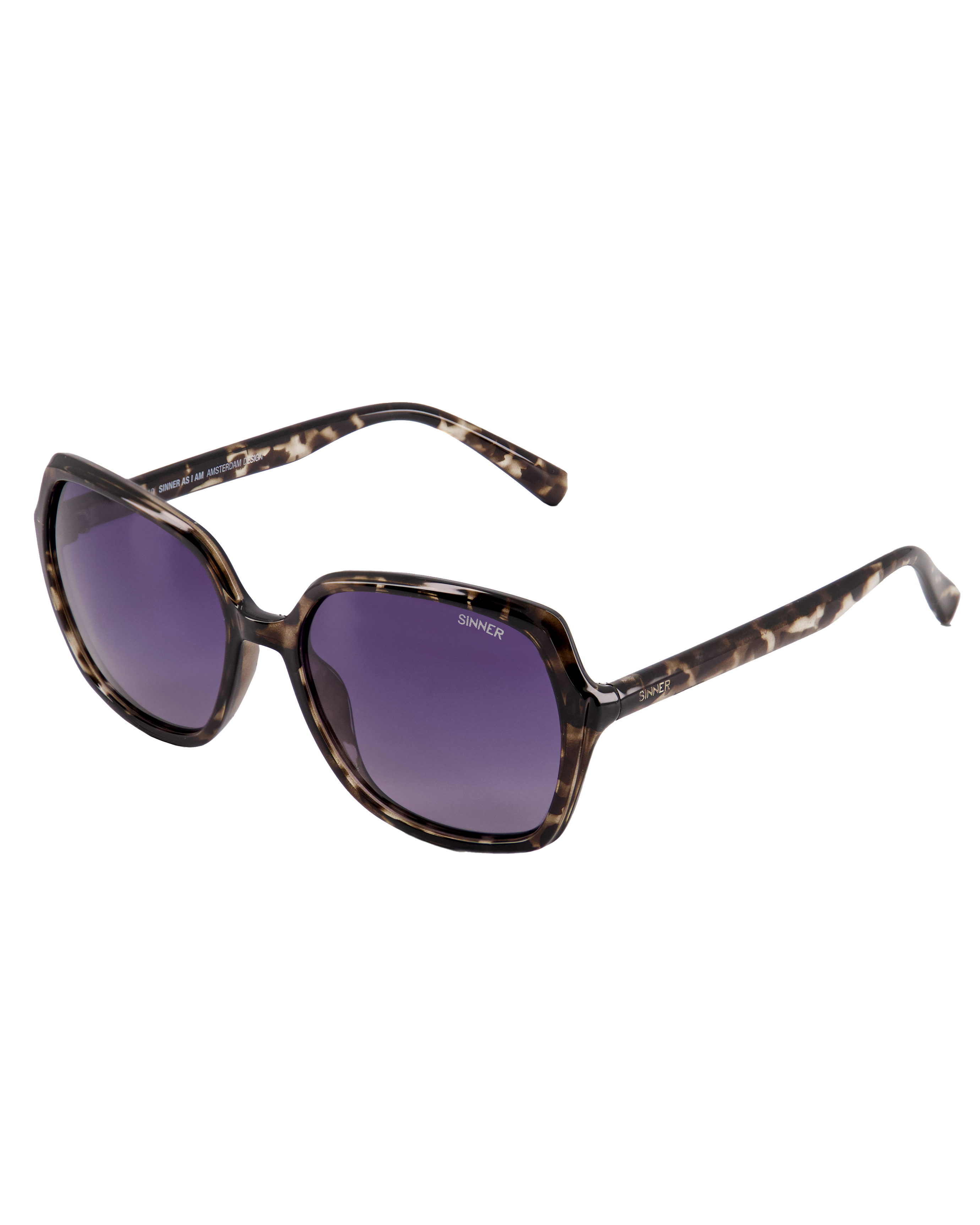 Montara Polarised Sunglasses In Shiny Black Grey TortoiseandGradient Smoke